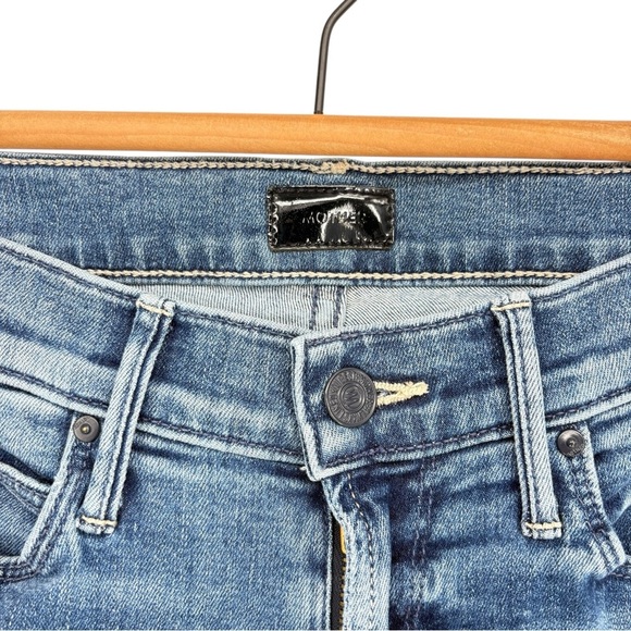 MOTHER The Mid Rise Dazzler Ankle Fray Denim Jeans in We The Animals | Sz 27 - Picture 8 of 14